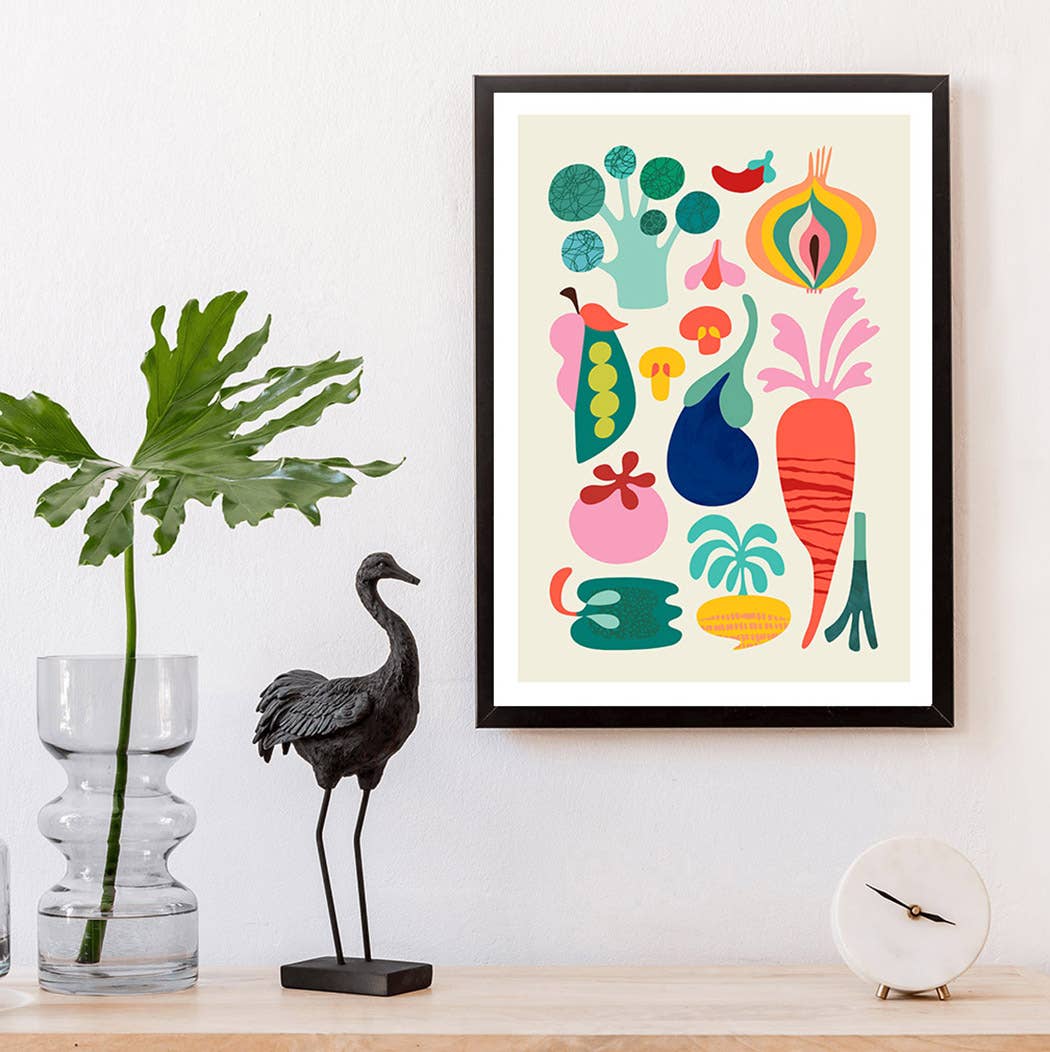 3 Birdies Studio - Wholesale Art print - Modern Veggies Art Print1