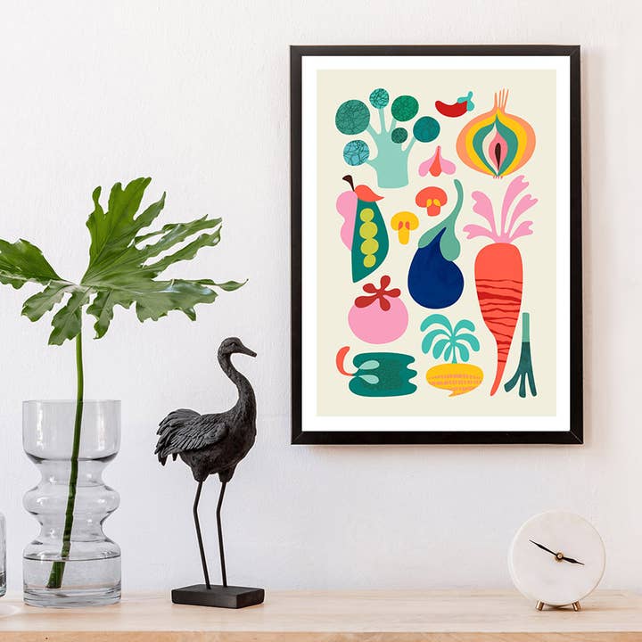 3 Birdies Studio - Wholesale Art print - Modern Veggies Art Print1