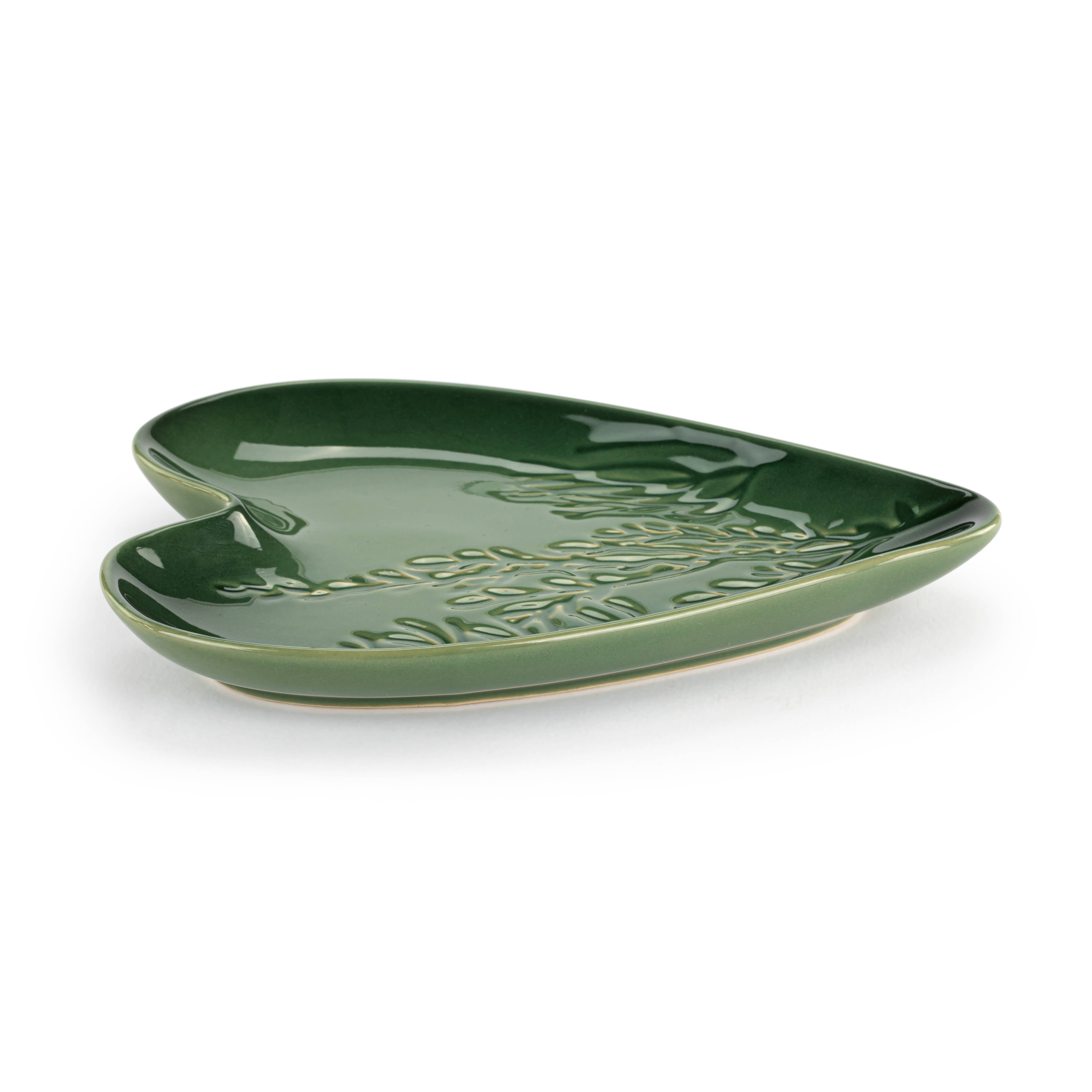 DEMDACO - Wholesale Spoon Rest - Green Pressed Floral Heart Spoon Rest - 4.5x6.5i2
