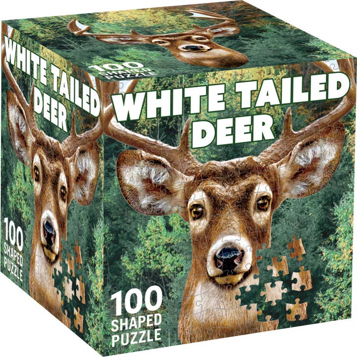 White Tail Deer 100 Piece Shaped Jigsaw Puzzle for wholesale by Masterpieces Puzzles