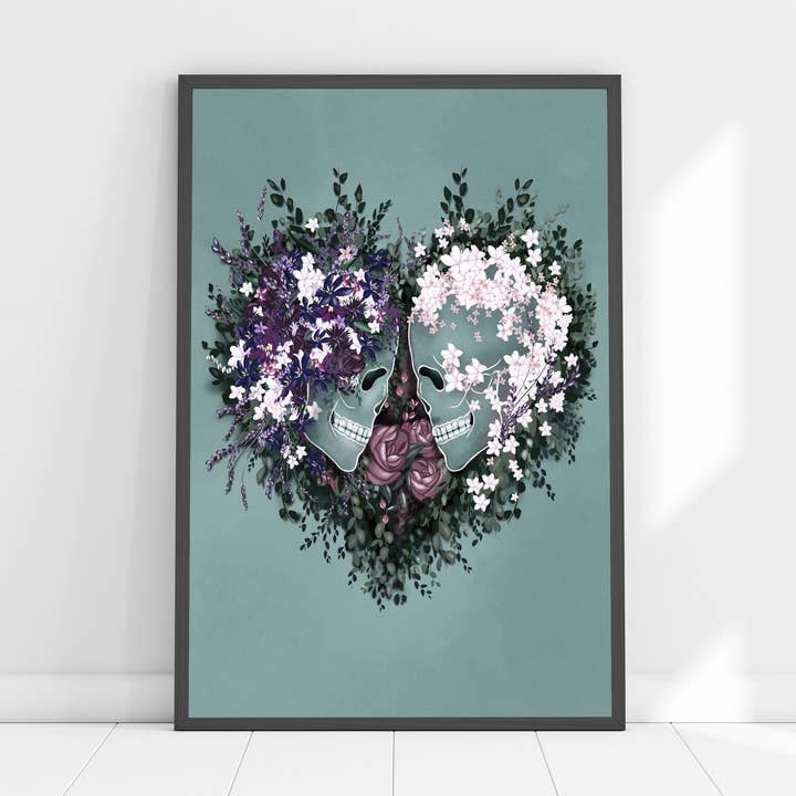 THE LOVERS FINE ART PRINT for wholesale by Fi Moszoro Design & Illustration