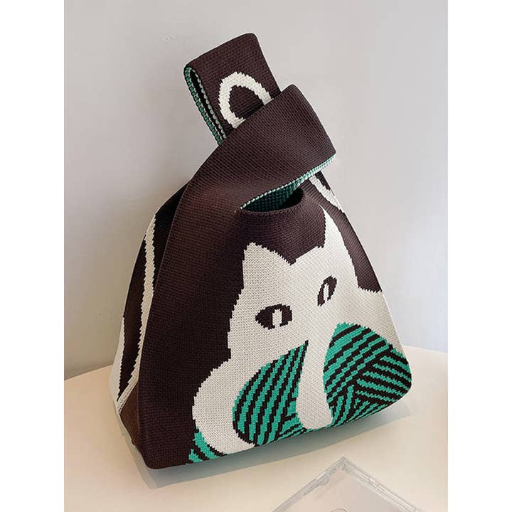 FurDecoration - Wholesale Tote Bag - Women's - Contrast Color Streamer Woven Bags Handbag1