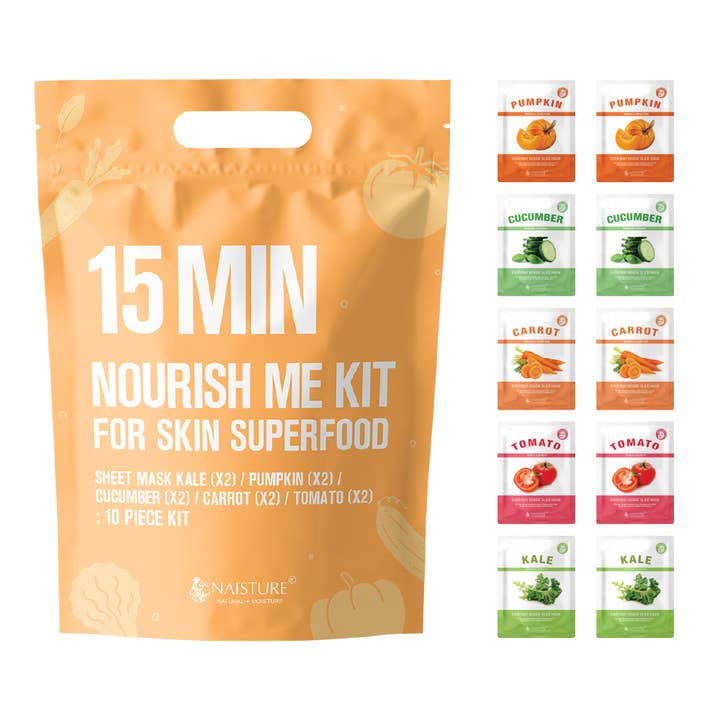 Naisture - Wholesale Skincare Face Mask - Naisture 15Min Nourish Me Kit for Skin Care &Beauty (10pack)