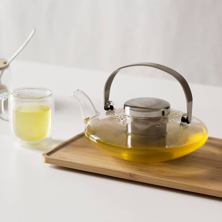 Viva | Espro | Liiton - Wholesale Tea Pot - Infusion™ Glass Low Profile Teapot w/ Infuser - 18oz / 0.55L2