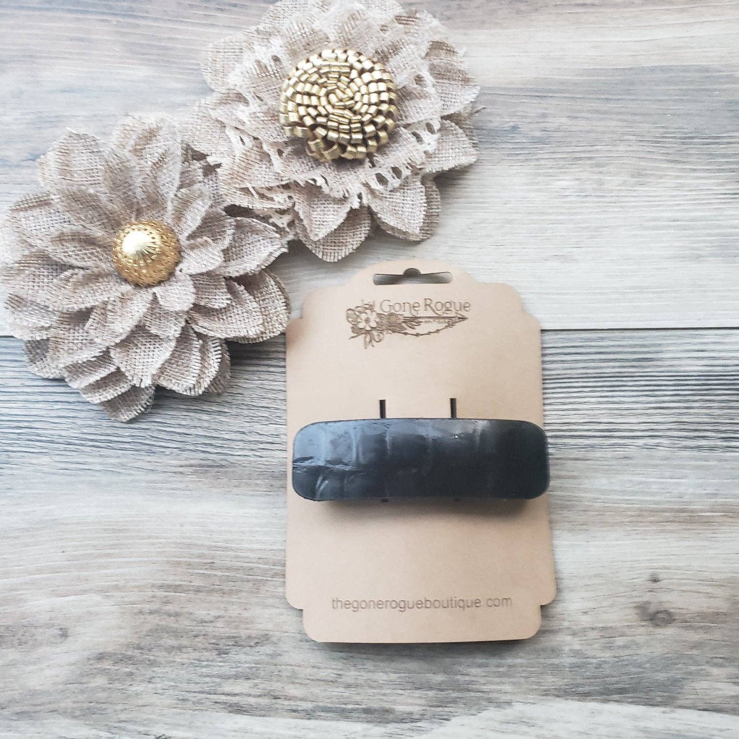 Gone Rogue Boutique - Wholesale Barrette - Women's - Large leather barrettes4