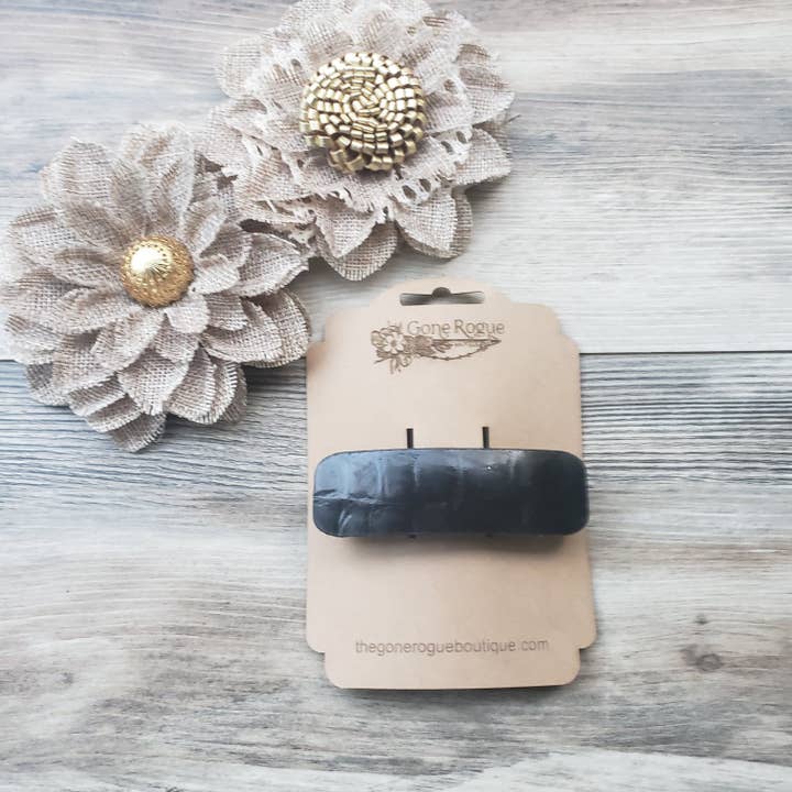 Gone Rogue Boutique - Wholesale Barrette - Women's - Large leather barrettes4