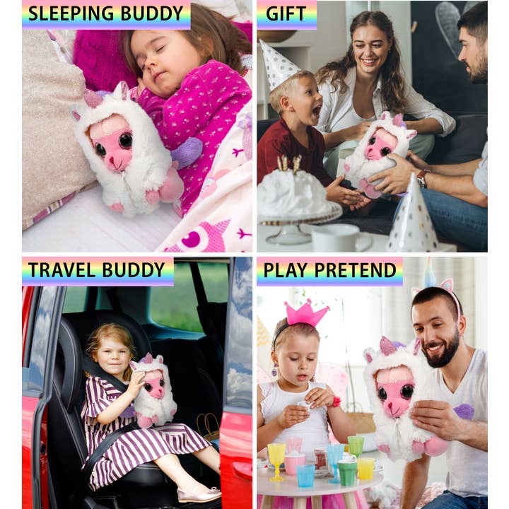 Cota Global - Wholesale Stuffed/Plush Toy - Kids & Baby - Plush Unicorn - Sparkle Eyes Plush - Small Pink Poodle Dog3