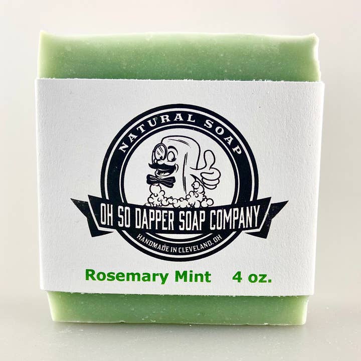 Rosemary Mint Bar Soap for wholesale by Oh So Dapper Soap Company