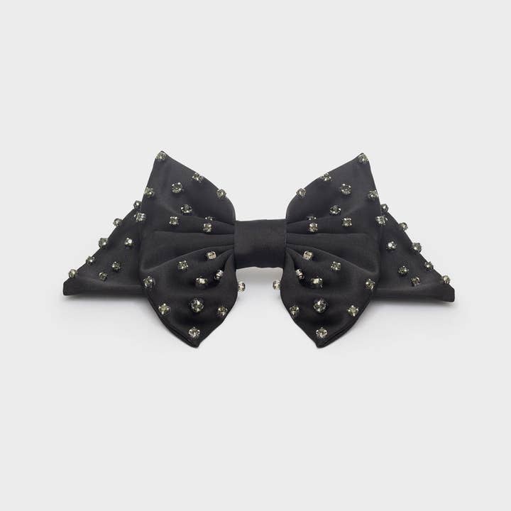 BOW HAIR CLIP WITH STONES-N65 for wholesale by NALI'