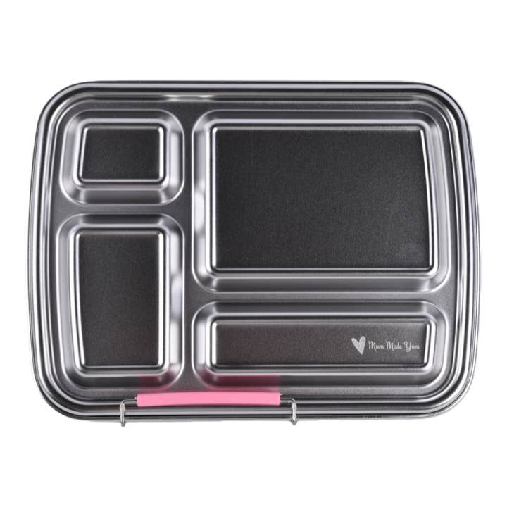 Mighty Stainless Steel 4-Compartment Lunchbox - Light Pink - PRE ORDER for wholesale by Mum Made Yum