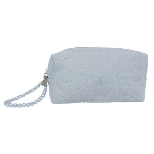 ASSORTED Solid Color Quilted Fabric Makeup Pouch JB5526-5 (12PC) for wholesale on Faire12