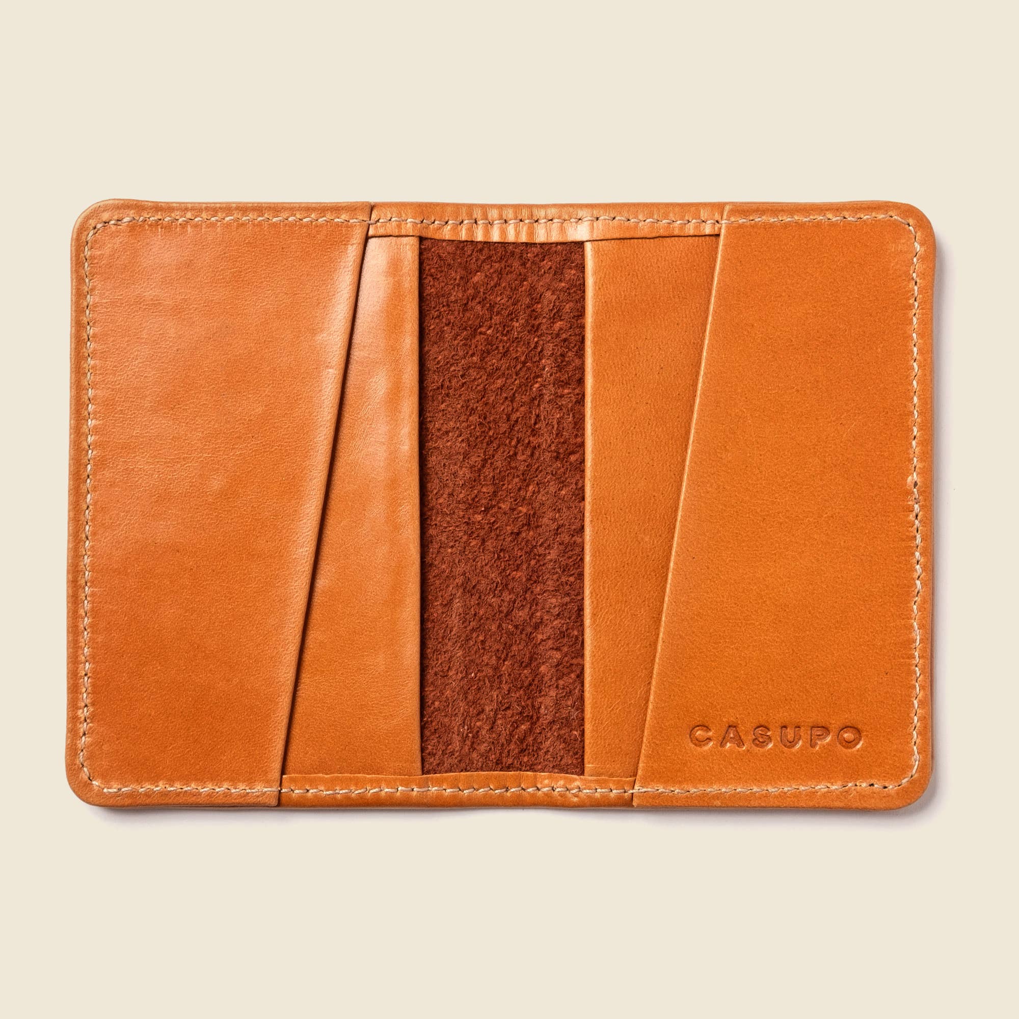 CASUPO - Vendita all'ingrosso Portafogli - Uomo - Portafoglio pieghevole compatto in pelle - Protezione RFID - Honey3