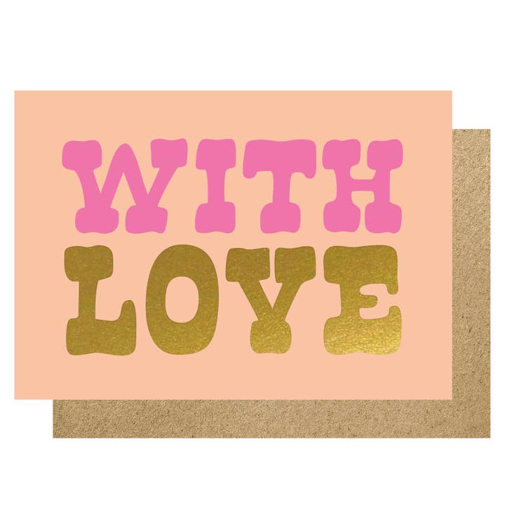 With Love card for wholesale by Lucky Ink