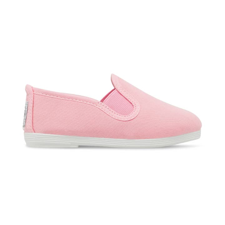 Deslizador Luna Rosa Claro para Crianças em Plimsoll por atacado de Flossy Shoes