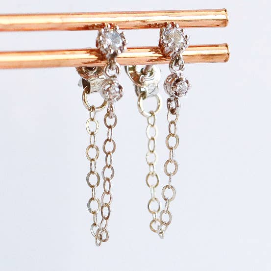 Circle U ketting zilveren oorbellen voor wholesale door Vi Ling Designs