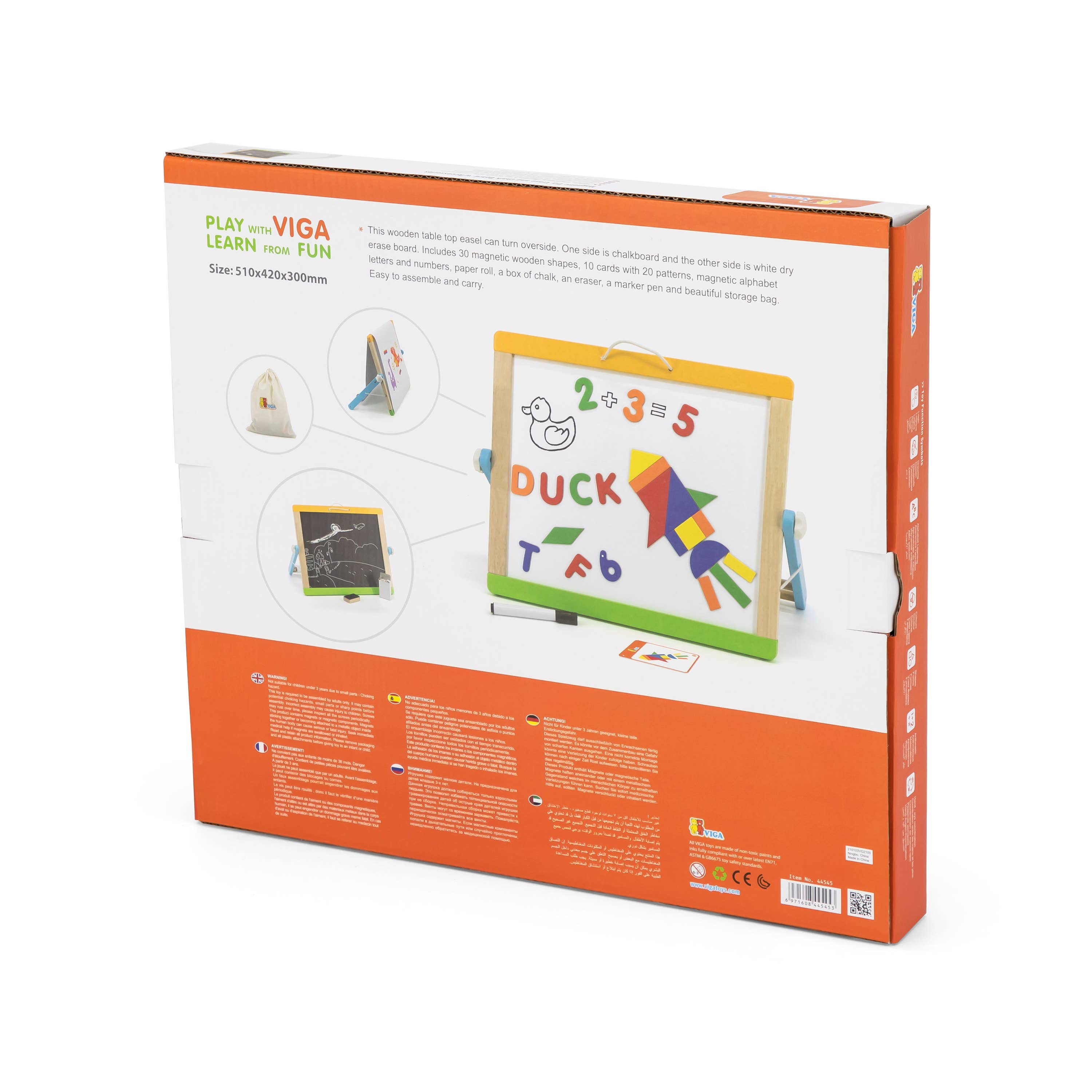 Trade Toys Limited – wholesale Chalkboard – Kids & Baby – Viga Magnetic Dry Erase & Chalk Board9