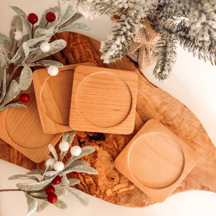 Abelina Shop - Wholesale Coasters - Walnut & Bamboo Ecofriendly Coasters