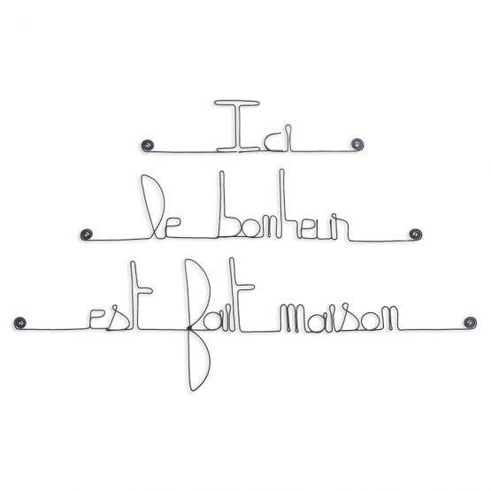 Bijoux de Mur - Wholesale Wall Accent - Metal Wall Decoration “Here happiness is homemade”1