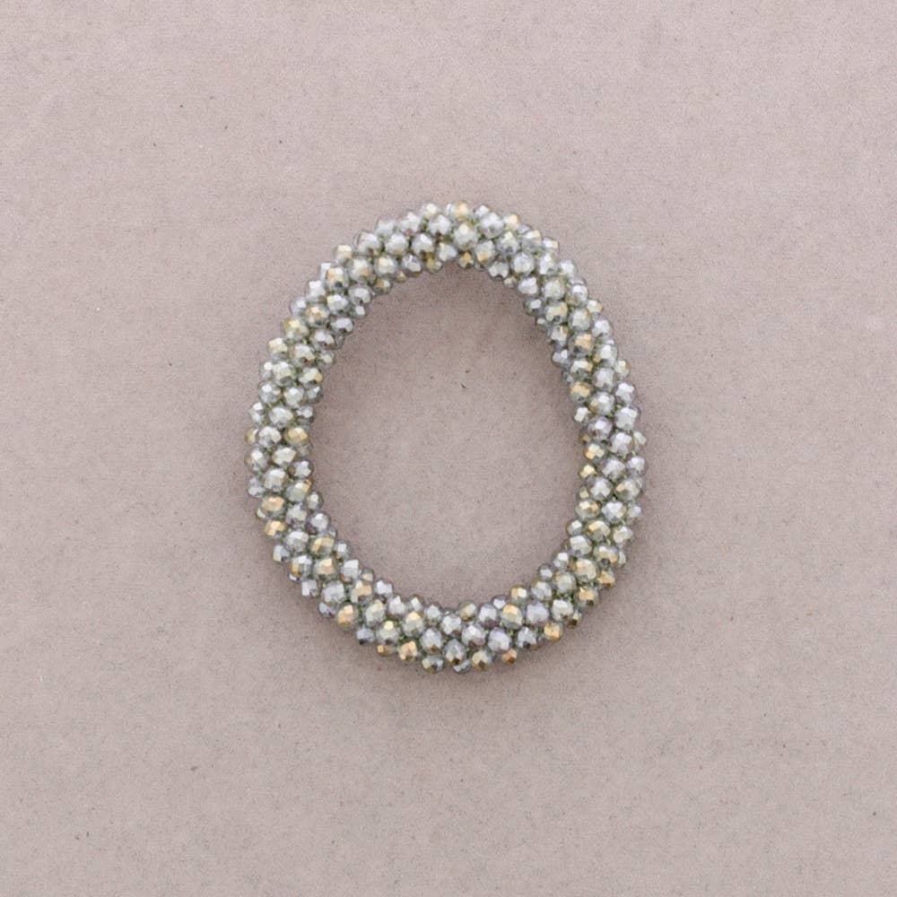 Sonata - Wholesale Snap Jewelry - Elastic Bracelet Faceted Crystals 4mm (B)5
