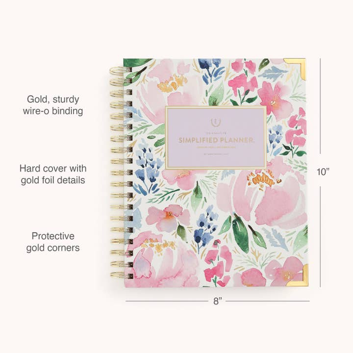 Simplified by Emily Ley – Engroshandel Planner – 2026 Spiral Ugentlig Forenklet Planner - Sommerhus Blomster2
