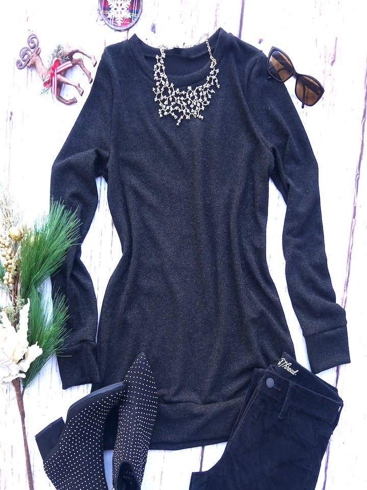 Metallisch glitzernder Lurex-Pullover S-XL für den Großhandel von 24-Hrs Fashion