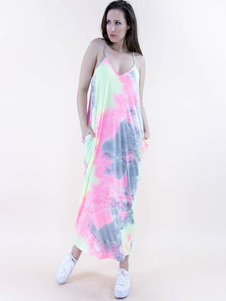 Robe longue sans manches tie-dye pastel pour la vente par Original USA