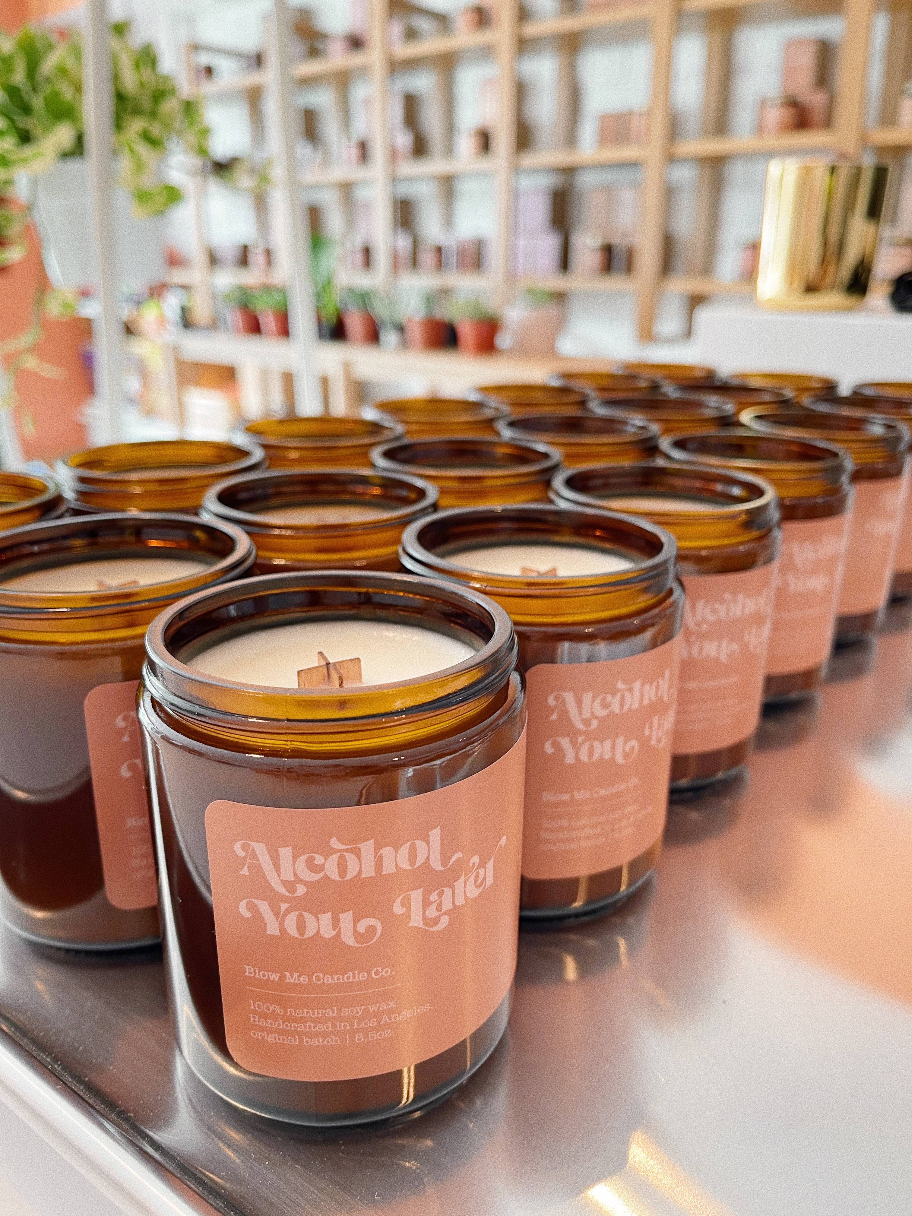 Blow Me Candle Co. - Vente Bougie en bocal - Alcool Vous plus tard2