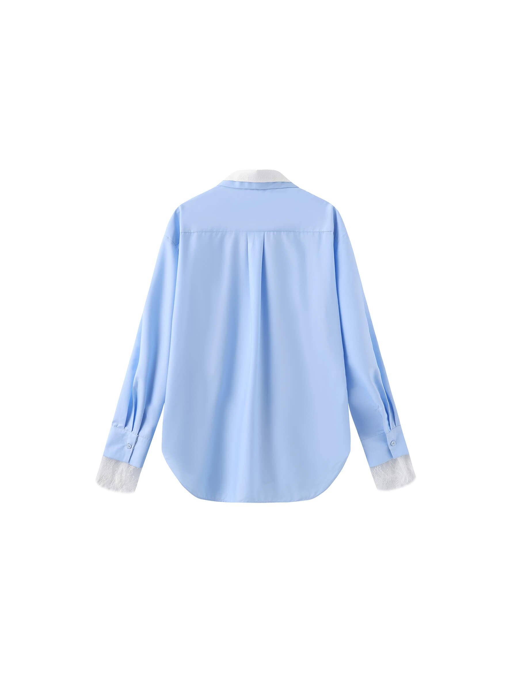 CUBIC - Wholesale Button Down Shirt - Women's - Double Wing Collar Shirt with Detachable Lace Collar19