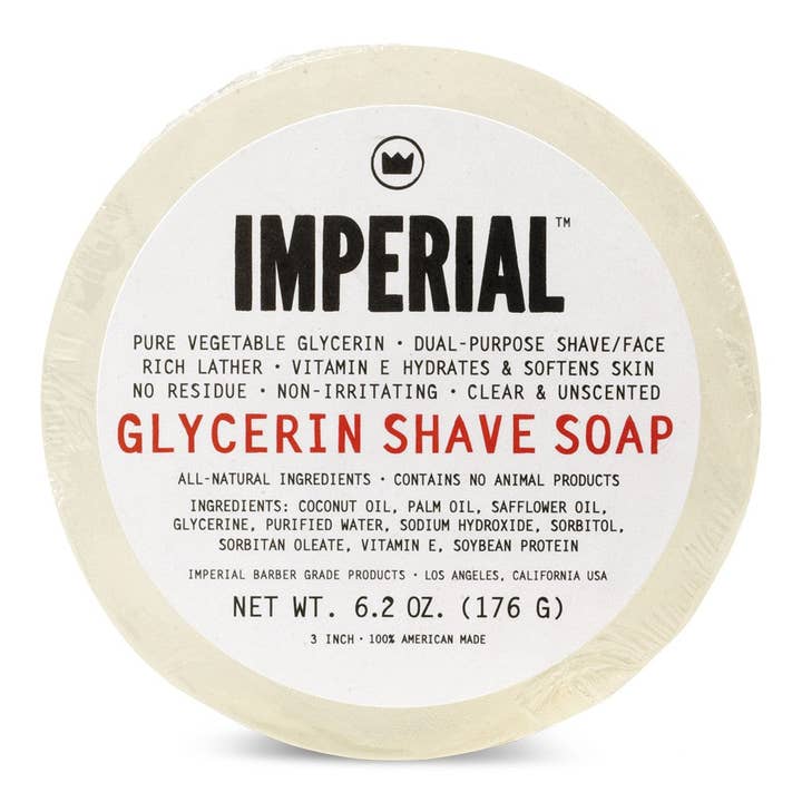 Savon à raser glycériné (galet) pour la vente par Imperial Barber Products