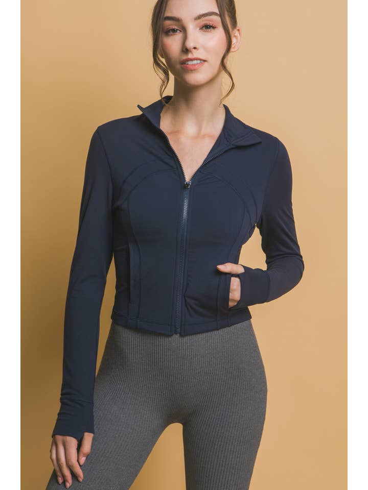 Peace Love Line - Wholesale Athletic jacket – Women′s - PL1735 - ACTIVE LONG SLEEVE ZIP UP PERFORMANCE JACKET TOP5