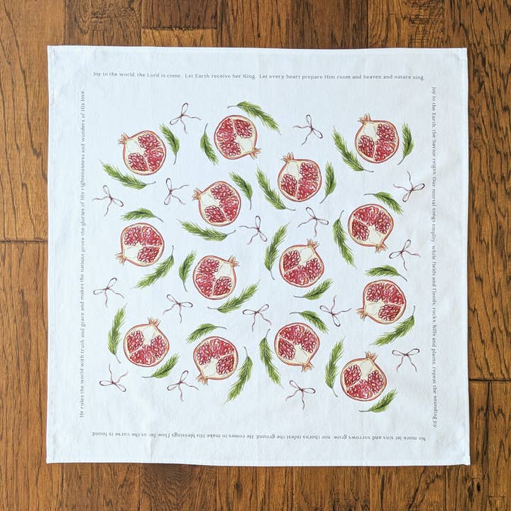 Joy to the World Christmas Tea Towel - 100% Cotton for wholesale by Grace Notes Ltd. - Christian Art and Gifts