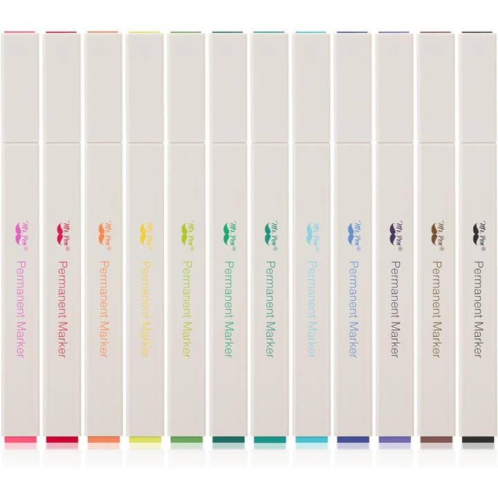 Mr. Pen - Wholesale Marker - Mr. Pen Permanent Markers, 12 Colors