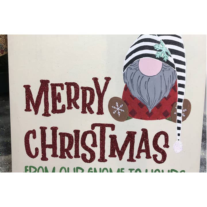 Placa «Merry Christmas from our Gnome to Yours' Gonk» para venta al por mayor de Sophella Crafts
