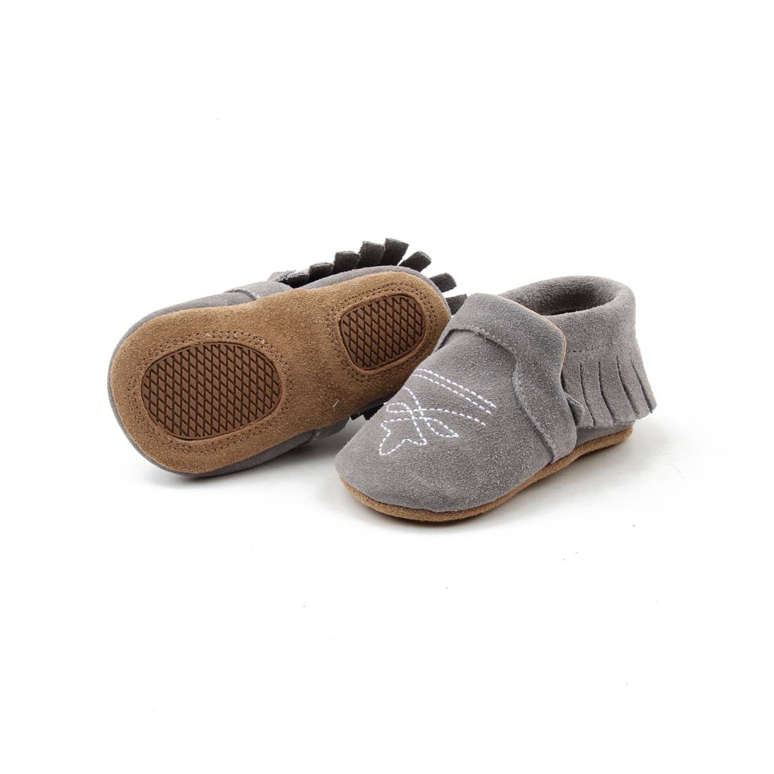 Ranch Raised ® - Wholesale Booties - Baby - Moccasin - Gray Suede4