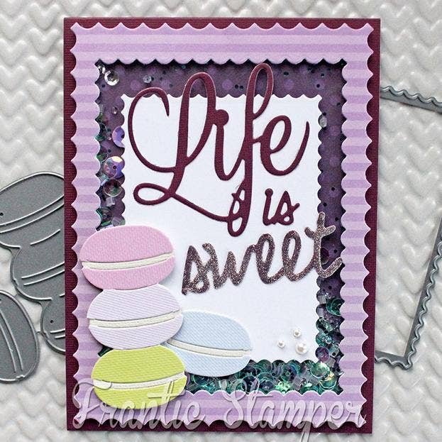 Ecstasy Crafts Distributing - Wholesale Craft Supplies - Frantic Stamper Precision Die - Macarons2