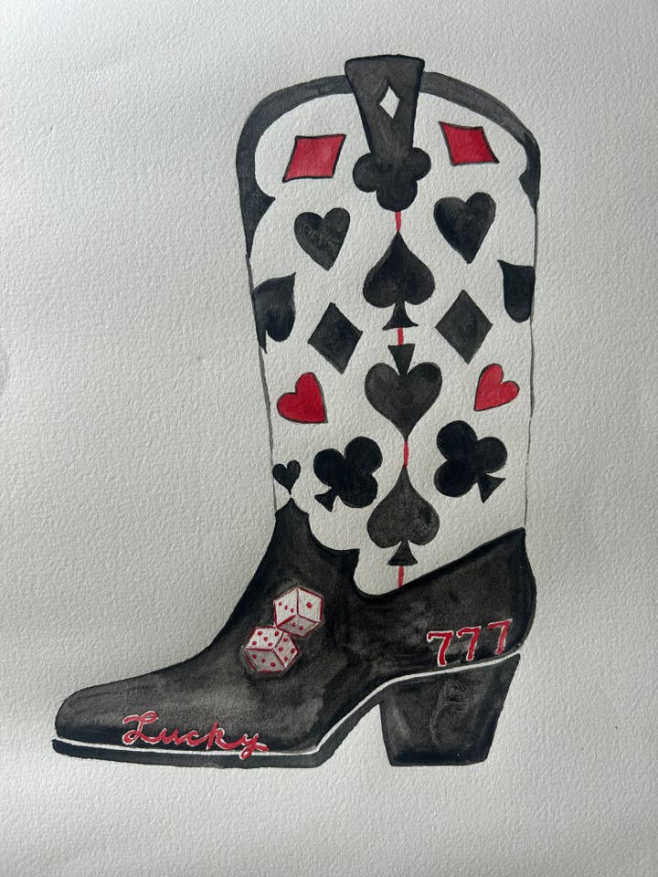 Lady Luck Cowboy Boot for wholesale by Watercolor Western