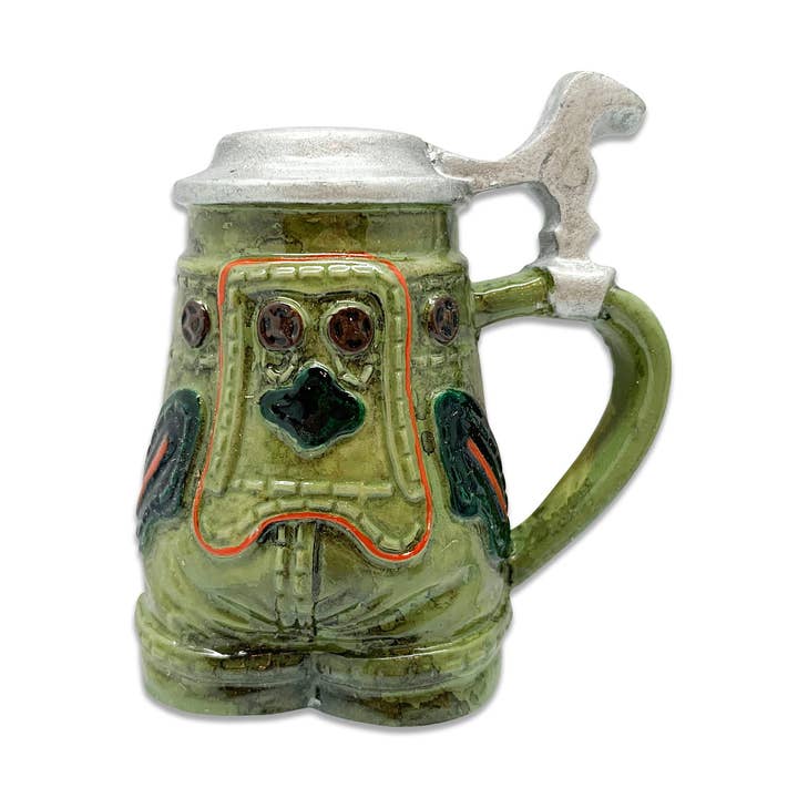 German Lederhosen Oktoberfest Stein Kitchen Magnet for wholesale by European Heritage Gifts