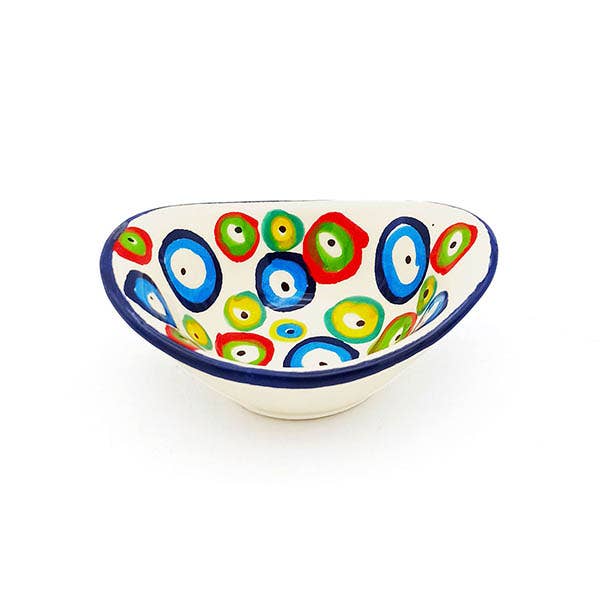 JUMI - Wholesale Serve Bowl - Ceramic Gondola Bowl Ø11cm Multi Eye Hand Made0