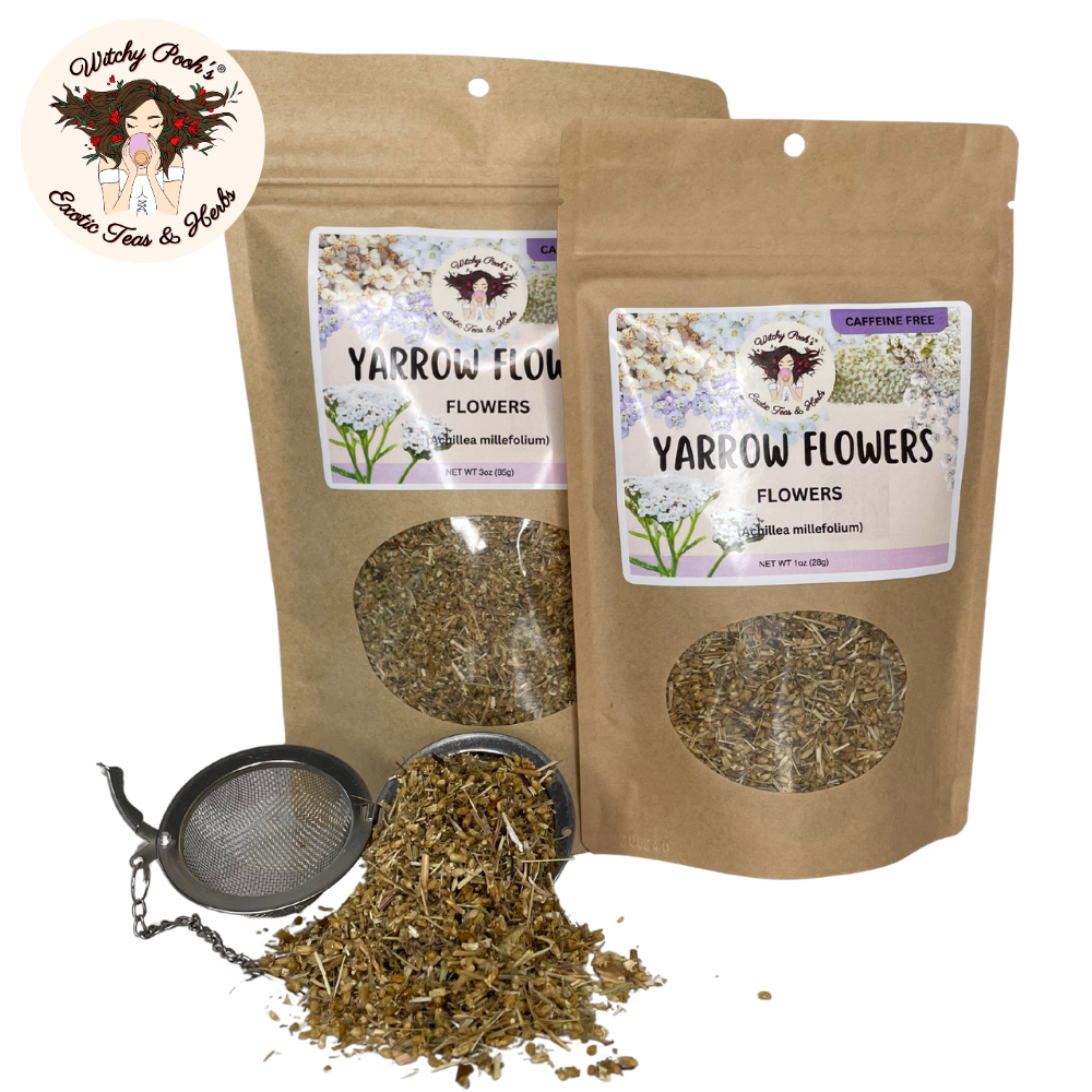 Witchy Pooh's Exotic Teas & Herbs – wholesale Loose tea – Witchy Pooh's Yarrow Tea - Whole Flowers, Caffeine Free7