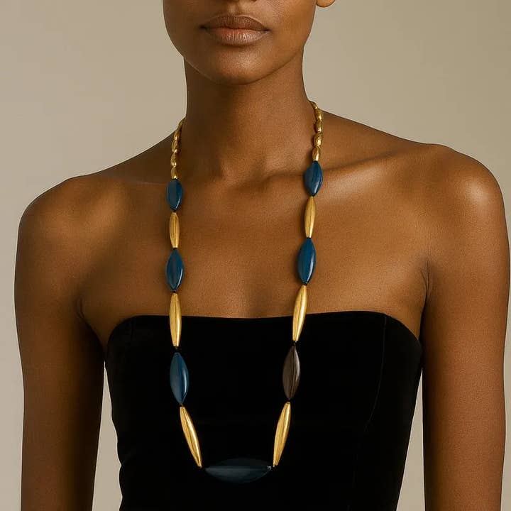 Oval Element Long Necklace for wholesale by Miss Minna