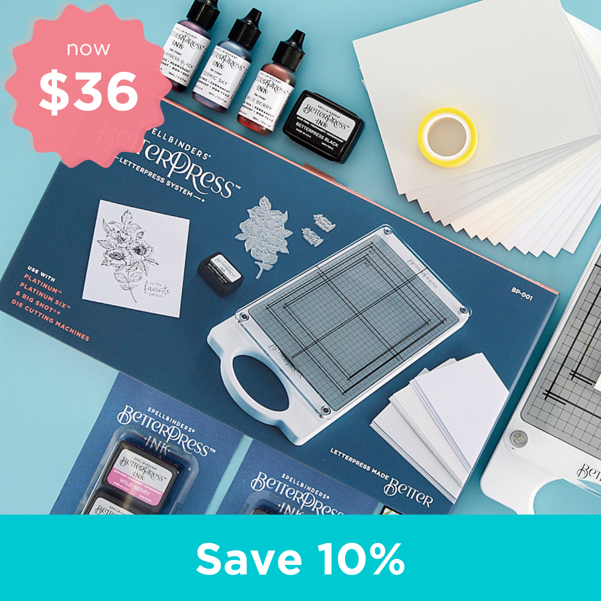 Hero Arts + Spellbinders Wholesale - Wholesale DIY Craft Kit - BetterPress Letterpress System21