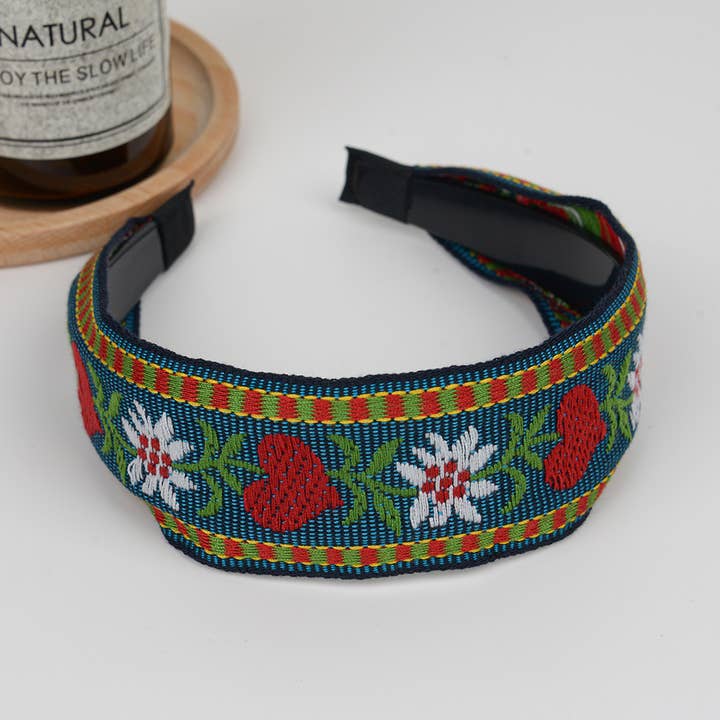 TheDivaSoap - Wholesale Fashion Headband - Women's - Boho Embroidered Floral Headband