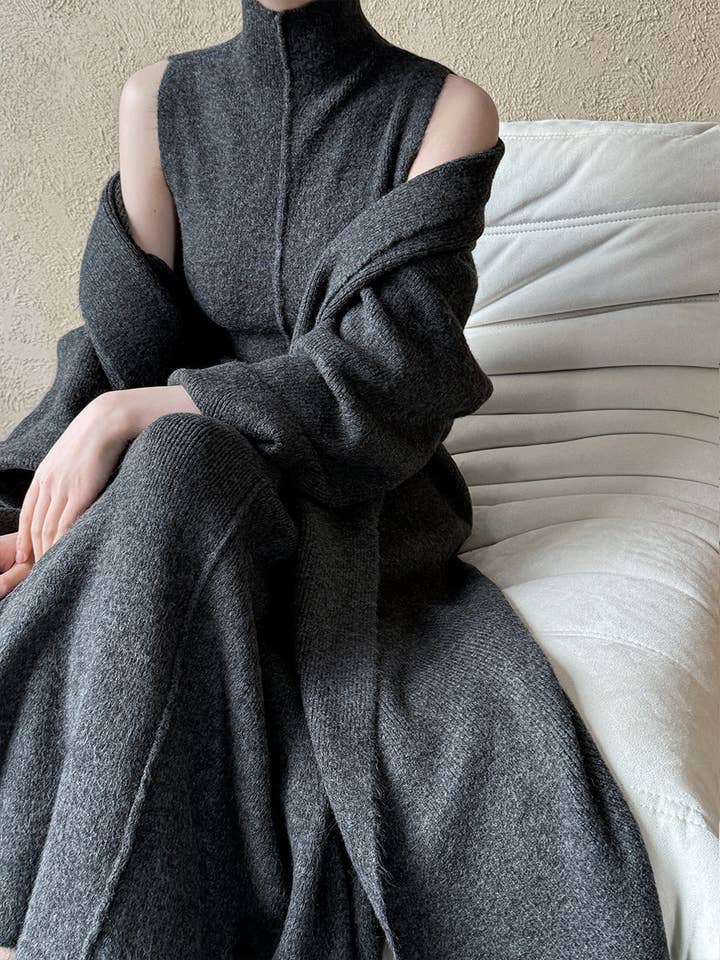 Marayn - Wholesale Dress – Women's - 2025 NEW Luxe Knit Dress Set AutumnWinter Style3