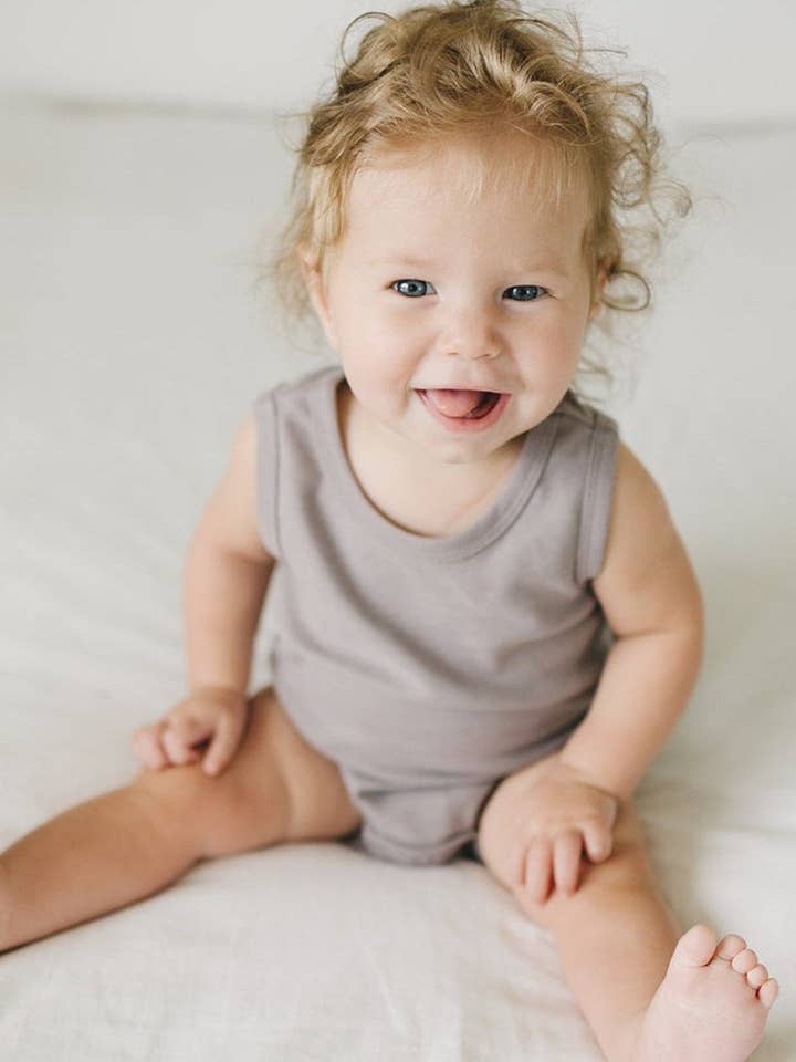 Organic Cotton Sleeveless Baby Bodysuit for wholesale by Earth Angel Apparel