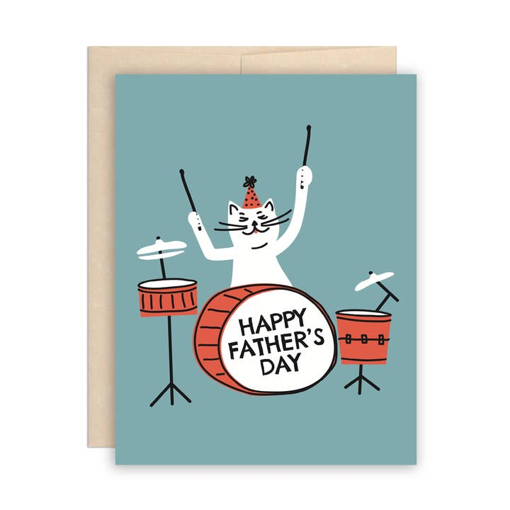 Cool Dad Drummer - Father's Day Greeting Card for wholesale by The Beautiful Project
