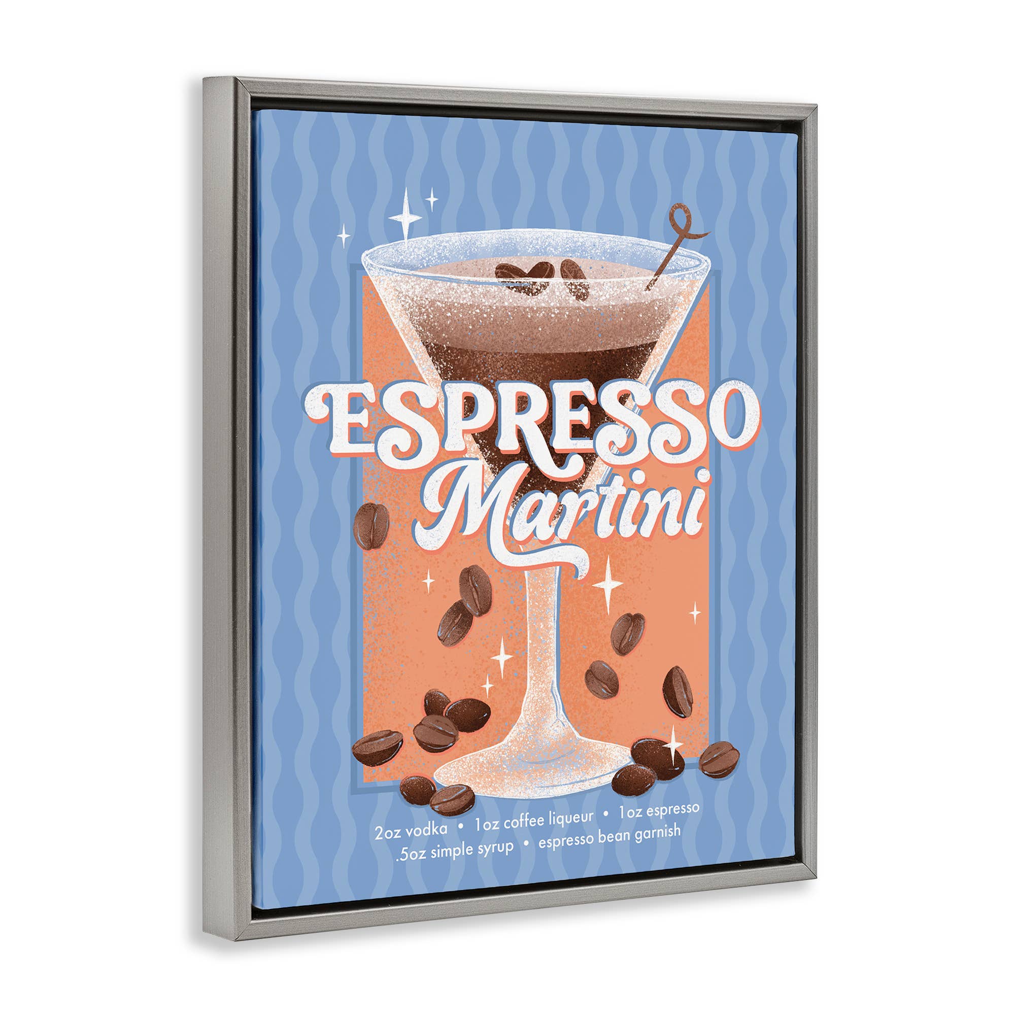Stupell Industries - Wholesale Wall sign - Retro Espresso Martini & Recipe - Framed Wall Art16