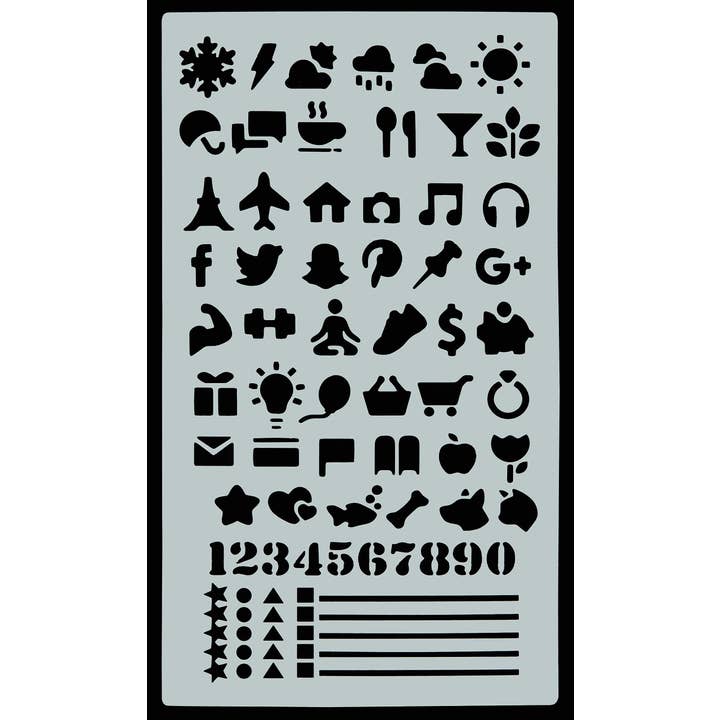 Peter Pauper Press - Wholesale Stencil/Craft Die - Essentials Dotted Journal Stencil Set2