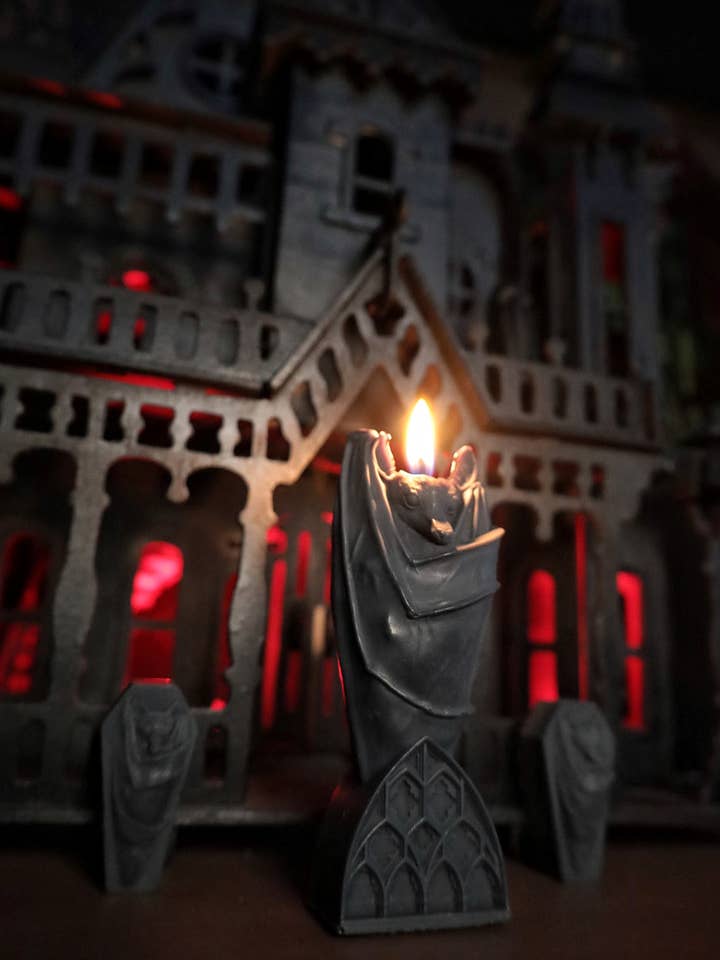 Lucius Bat Candle for wholesale by Mayhem Made Ltd