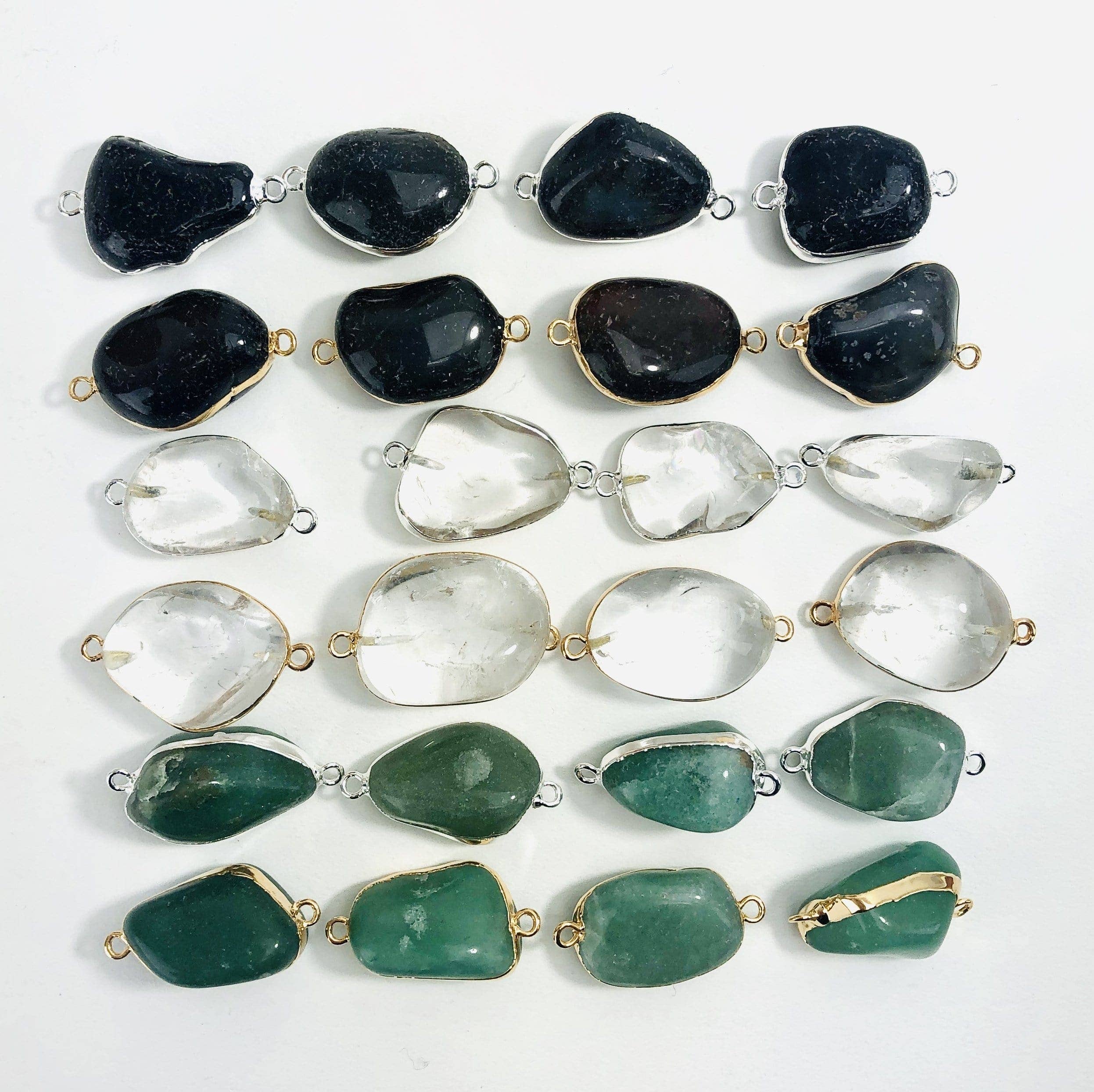 Rock Paradise - Wholesale Individual Charm/Pendant - Tumbled Gemstone Crystal Pendant Connector3