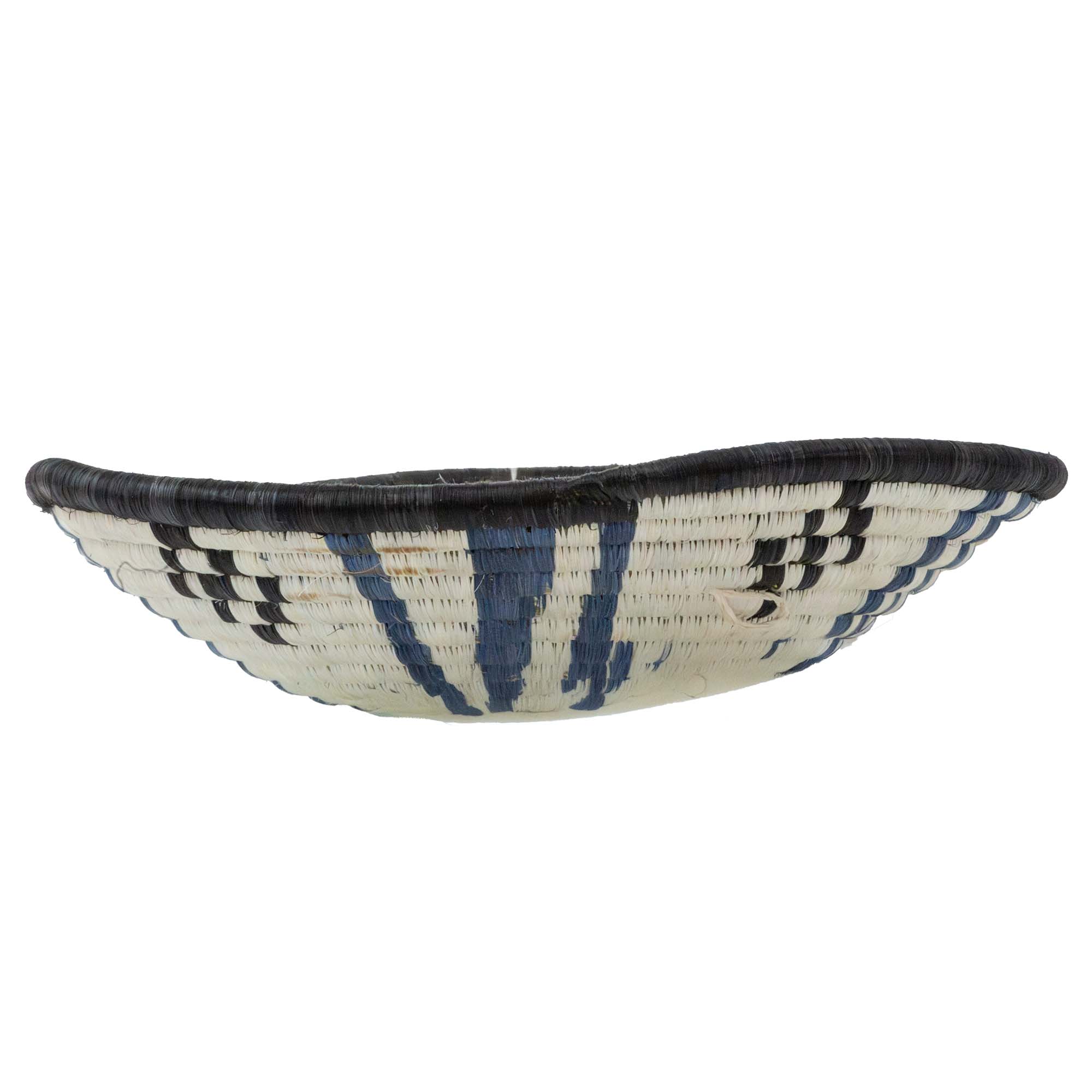 Global Crafts - Wholesale Basket - African Rwanda Baskets Home & Wall Decor-Set/3 Blue MIXED DESIGNS/COLORS5